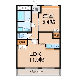 六十谷駅 徒歩10分 2階の物件間取画像